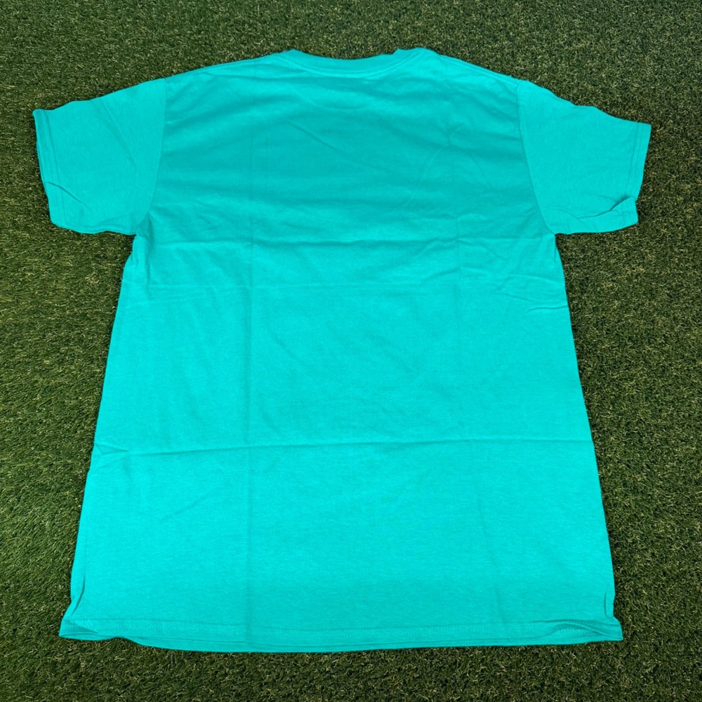 Well Worn Stop Destroying The Earth Tacos Graphic T-Shirt Teal Green Small - Picture 5 of 5